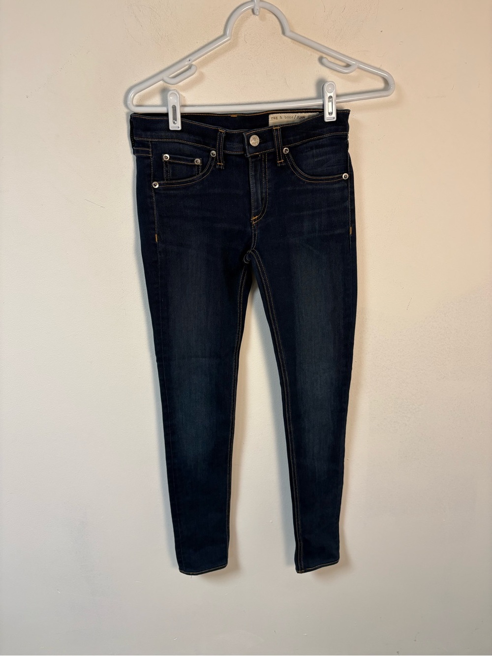 Rag & Bone Dark Blue Skinny Jeans - Womens Stretch Size 26